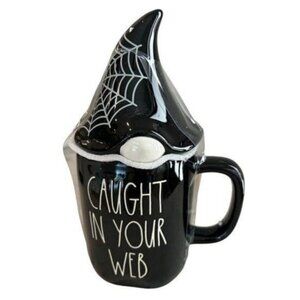 RAE DUNN Caught In Your Web Figural Mug w/ Lid NWT